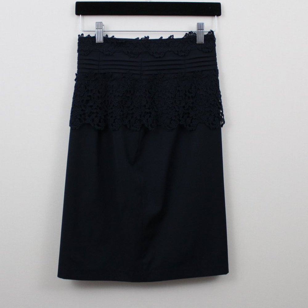 💥⬇️$40 Anthropologie Girls From Savoy Navy Blue Skirt